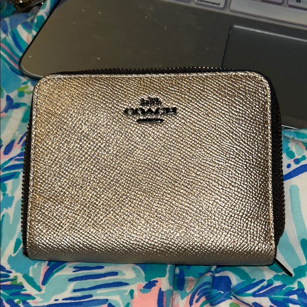 Coach Shimmering Silver Wallet